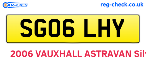 SG06LHY are the vehicle registration plates.