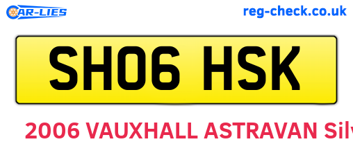 SH06HSK are the vehicle registration plates.