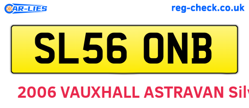 SL56ONB are the vehicle registration plates.