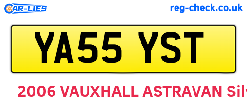 YA55YST are the vehicle registration plates.