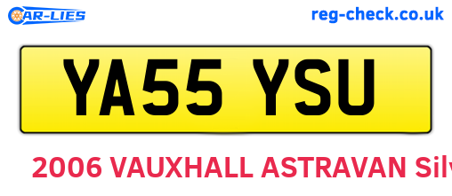 YA55YSU are the vehicle registration plates.