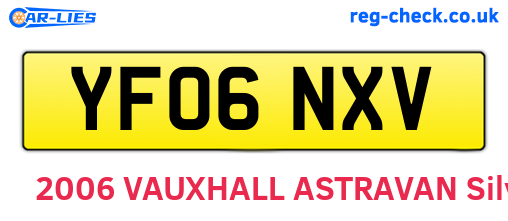 YF06NXV are the vehicle registration plates.