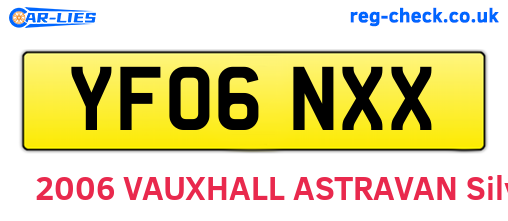 YF06NXX are the vehicle registration plates.