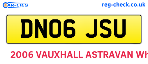 DN06JSU are the vehicle registration plates.