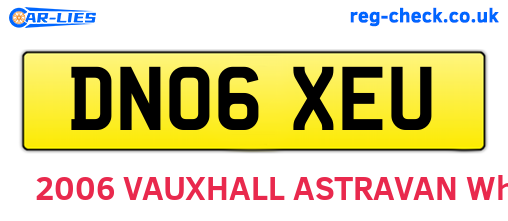 DN06XEU are the vehicle registration plates.
