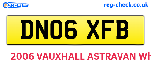 DN06XFB are the vehicle registration plates.