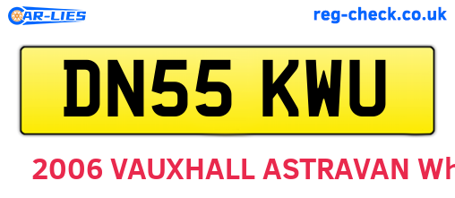 DN55KWU are the vehicle registration plates.