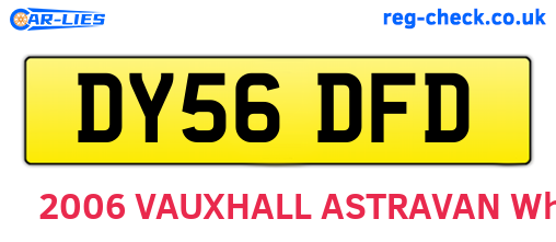 DY56DFD are the vehicle registration plates.