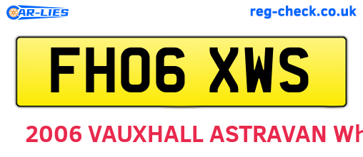 FH06XWS are the vehicle registration plates.