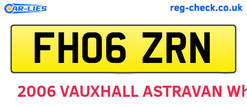 FH06ZRN are the vehicle registration plates.