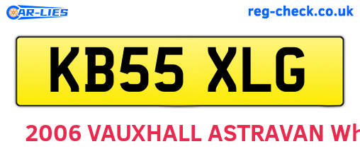 KB55XLG are the vehicle registration plates.
