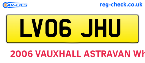 LV06JHU are the vehicle registration plates.