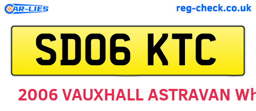 SD06KTC are the vehicle registration plates.