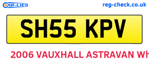 SH55KPV are the vehicle registration plates.