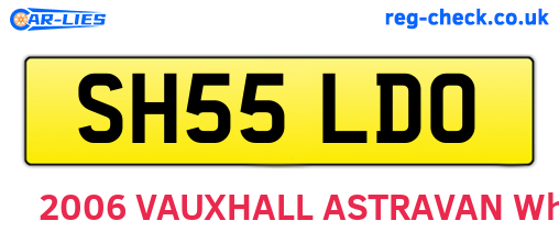 SH55LDO are the vehicle registration plates.