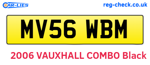 MV56WBM are the vehicle registration plates.