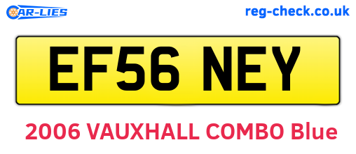 EF56NEY are the vehicle registration plates.