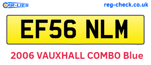 EF56NLM are the vehicle registration plates.