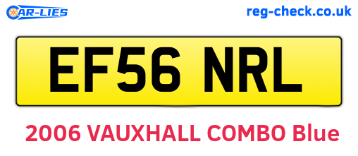 EF56NRL are the vehicle registration plates.