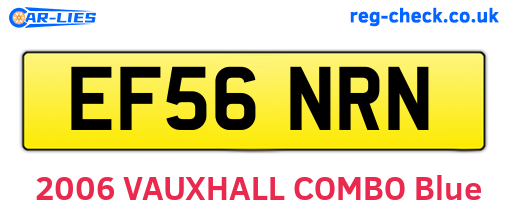 EF56NRN are the vehicle registration plates.