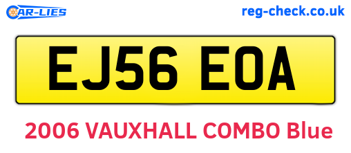 EJ56EOA are the vehicle registration plates.