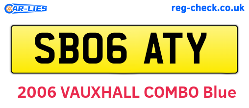 SB06ATY are the vehicle registration plates.