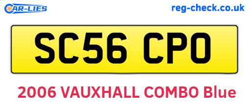 SC56CPO are the vehicle registration plates.