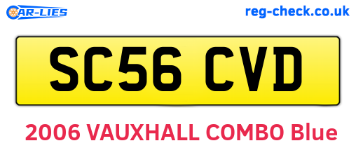 SC56CVD are the vehicle registration plates.