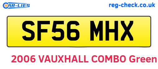 SF56MHX are the vehicle registration plates.