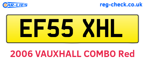 EF55XHL are the vehicle registration plates.
