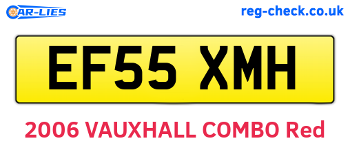 EF55XMH are the vehicle registration plates.