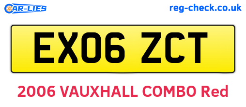 EX06ZCT are the vehicle registration plates.