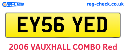 EY56YED are the vehicle registration plates.