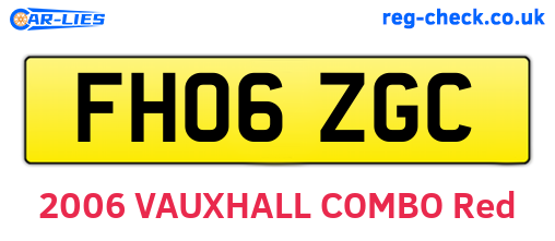 FH06ZGC are the vehicle registration plates.