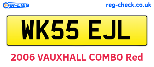 WK55EJL are the vehicle registration plates.