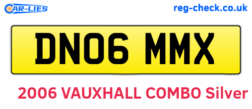 DN06MMX are the vehicle registration plates.