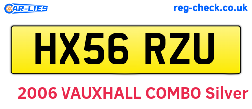HX56RZU are the vehicle registration plates.