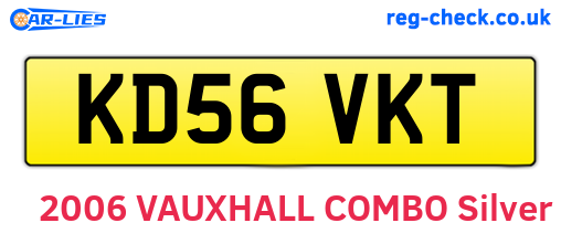 KD56VKT are the vehicle registration plates.