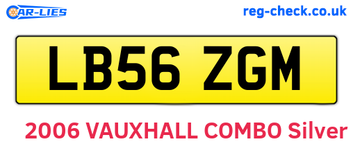 LB56ZGM are the vehicle registration plates.