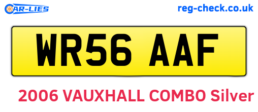 WR56AAF are the vehicle registration plates.