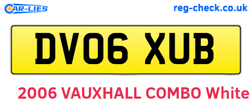 DV06XUB are the vehicle registration plates.