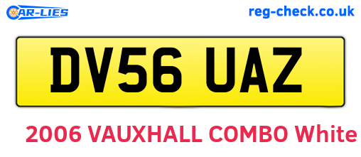 DV56UAZ are the vehicle registration plates.