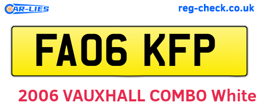 FA06KFP are the vehicle registration plates.