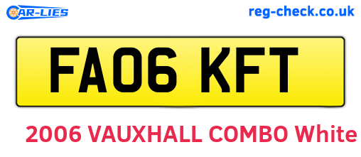 FA06KFT are the vehicle registration plates.