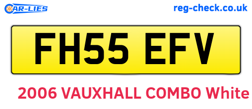 FH55EFV are the vehicle registration plates.
