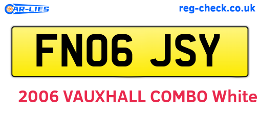 FN06JSY are the vehicle registration plates.