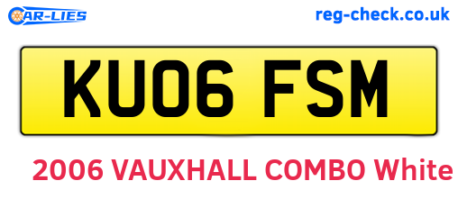 KU06FSM are the vehicle registration plates.
