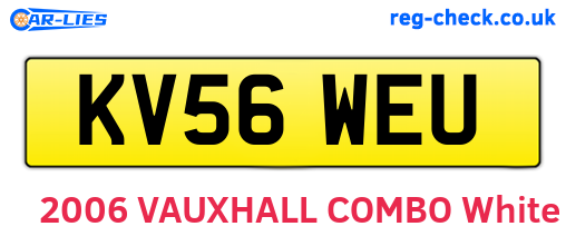 KV56WEU are the vehicle registration plates.