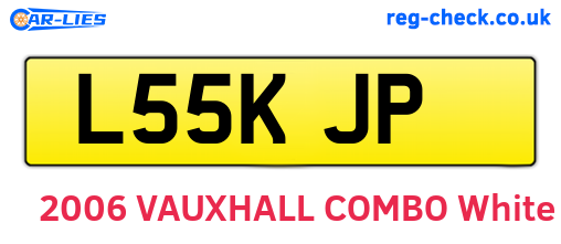 L55KJP are the vehicle registration plates.