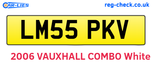 LM55PKV are the vehicle registration plates.